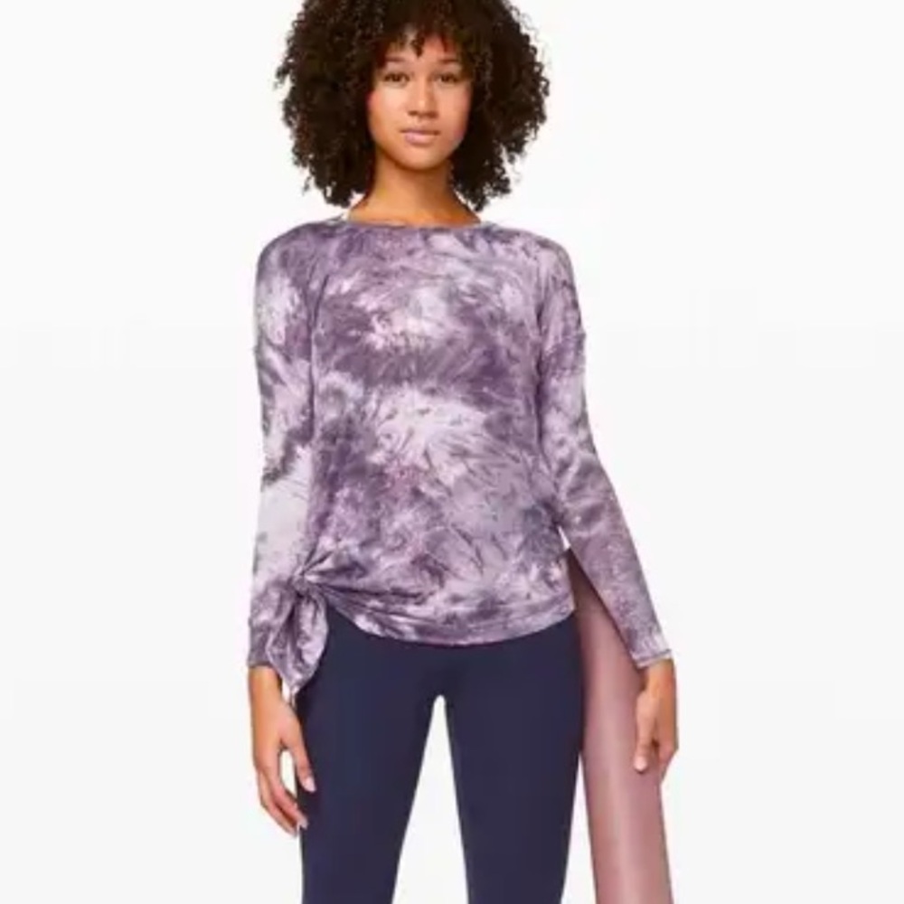 Lululemon To The Point Long Sleeve Mist Tye Dye Shirt